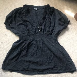 Zenobia babydoll sheer top